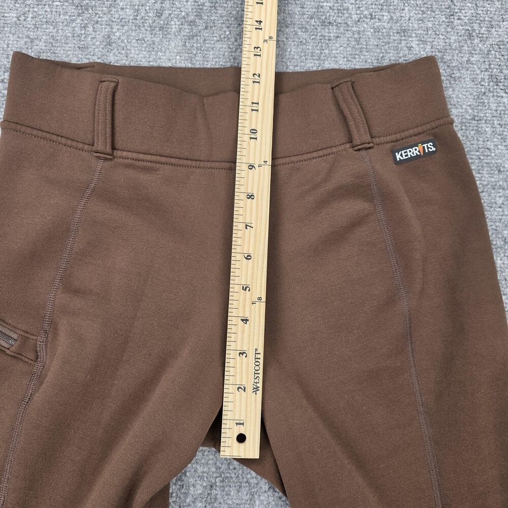 Kerrits Pants Womens Large Brown Fleece Riding Leggings Knee Grip Zip Pocket - Picture 7 of 16